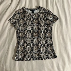 Aqua Snakeskin Tee